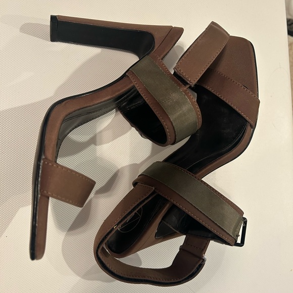 Brown Strappy Heels - Picture 1 of 5